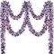 196. 8 Feet 6 Rolls 4th of July Tinsel Garland Patriotic Glitter (Red Blue White)